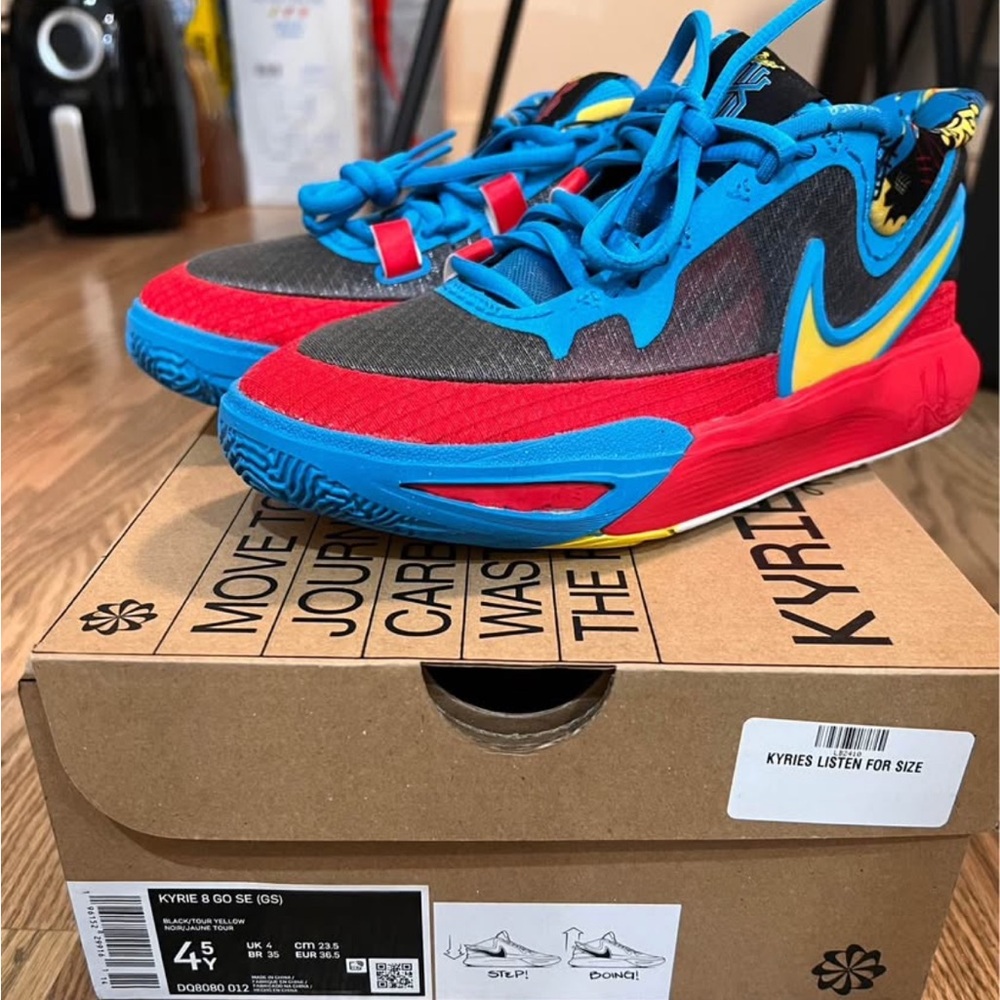 Nike Kids Kyrie 8 SE Red Blue Yellow Sneakers